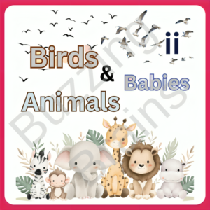 Animals -2 Flashcard-  Animals-Habitat- Sounds & Babies-