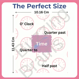 Clocks Flashcard- 12 cards - O' clock, quarter to, Quarter Past and half Past