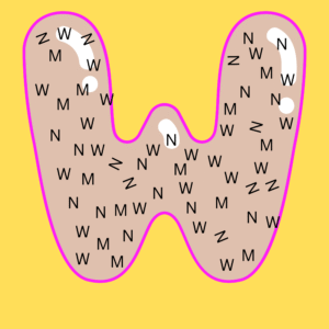 Find the upright letter